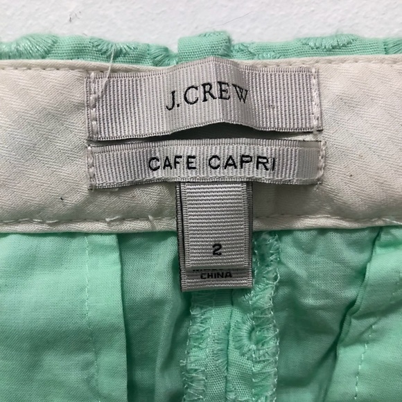 J.Crew Embroidered Cafe Capri pants - sz 2 - Picture 3 of 6